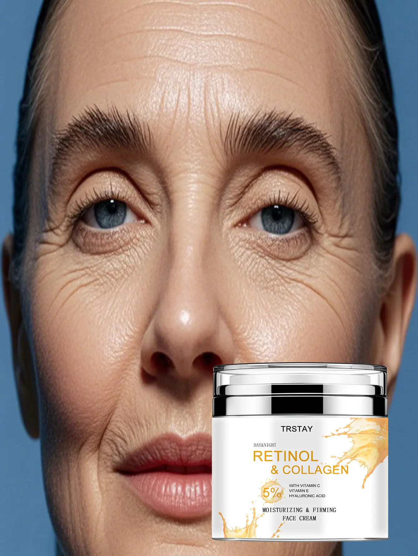 Men's Retinol Face Cream - 50g Moisturizer with Cream Texture, Hyaluronic Acid, Deeply Hydrates Dry Skin, Quick Gentle Absorption, Fresh Non-Sticky Feel, Daily Skincare for Moisture Barrier Support
