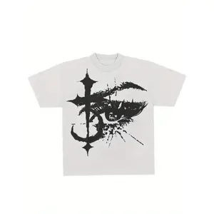 Y2K Style Printed T-Shirt, Men's T-Shirt, 100% Cotton - Comfortable and Active Summer Street Style Short Sleeve T-Shirt, Cool Design,summer outfits menShirts Men  men clothing