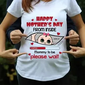 Mommy To Be Please Wait, Baby From The Inside Pregnancy Personalized Shirt, Mother’s Day Gift For Expecting Moms, Mom To Be Gifts perfect mother autism mom class