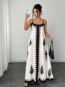 Plus Size Sleeveless Print Summer Dress, Comfortable Fit, Perfect for Daily Casual Wear, Available in Multiple Colors, Ideal for All Occasions, Durable Material