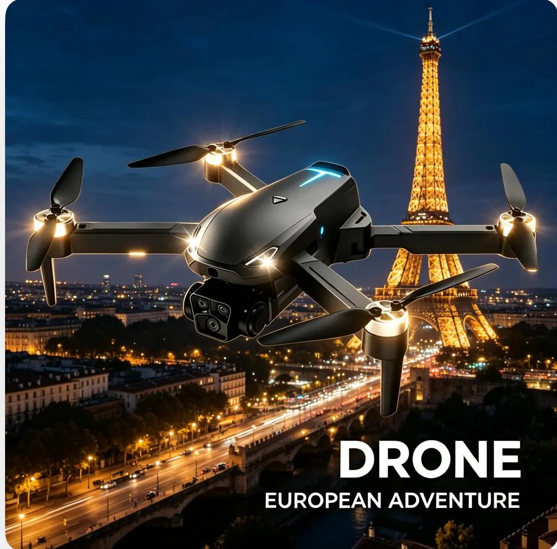 2026 M8 Pro Drone – 4K EIS Camera, GPS & 5G WiFi FPV, Brushless Motor, Optical Flow Hover, Smart Obstacle Avoidance, Auto Return, 360° Stunt Roll, Dual Batteries Included