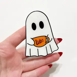 Luke's Diner Ghost Phone Grip, Fall Phone Grip, Kindle Reader Gifts, Cute Ghost, Ghost Phone Holder