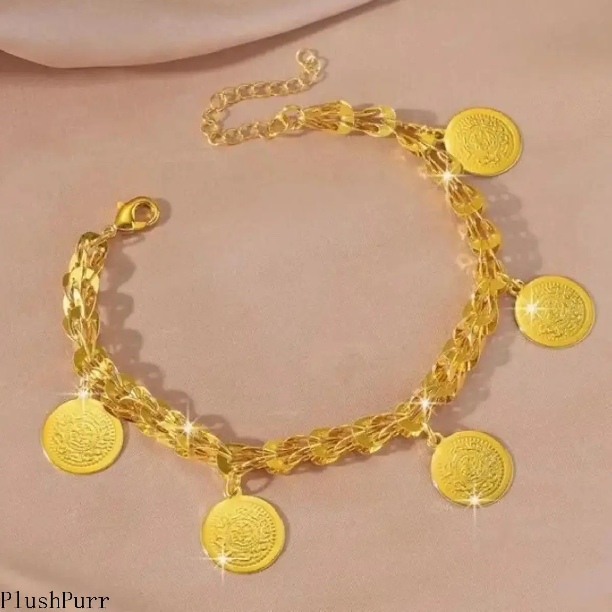 Women's Phoenix Tail Coin Bracelet | Vintage Coin Charm Bracelet | The Perfect Valentine's Day Gift for Her | Bohemian-Style Jewelry for Everyday Wear and Special Occasions tiktokshopbacktoschool