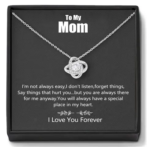 Jewelfairy To my Mom Necklace for Mother's Day, Daughter to Mother Gift, Mama Birthday or Christmas Present