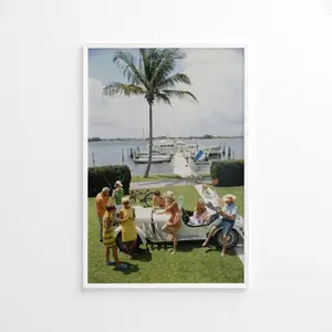 Slim Aarons Palm Beach Society Print Poster, Vintage Print, Photography Prints, Old Money Poster, High Society Photo Print