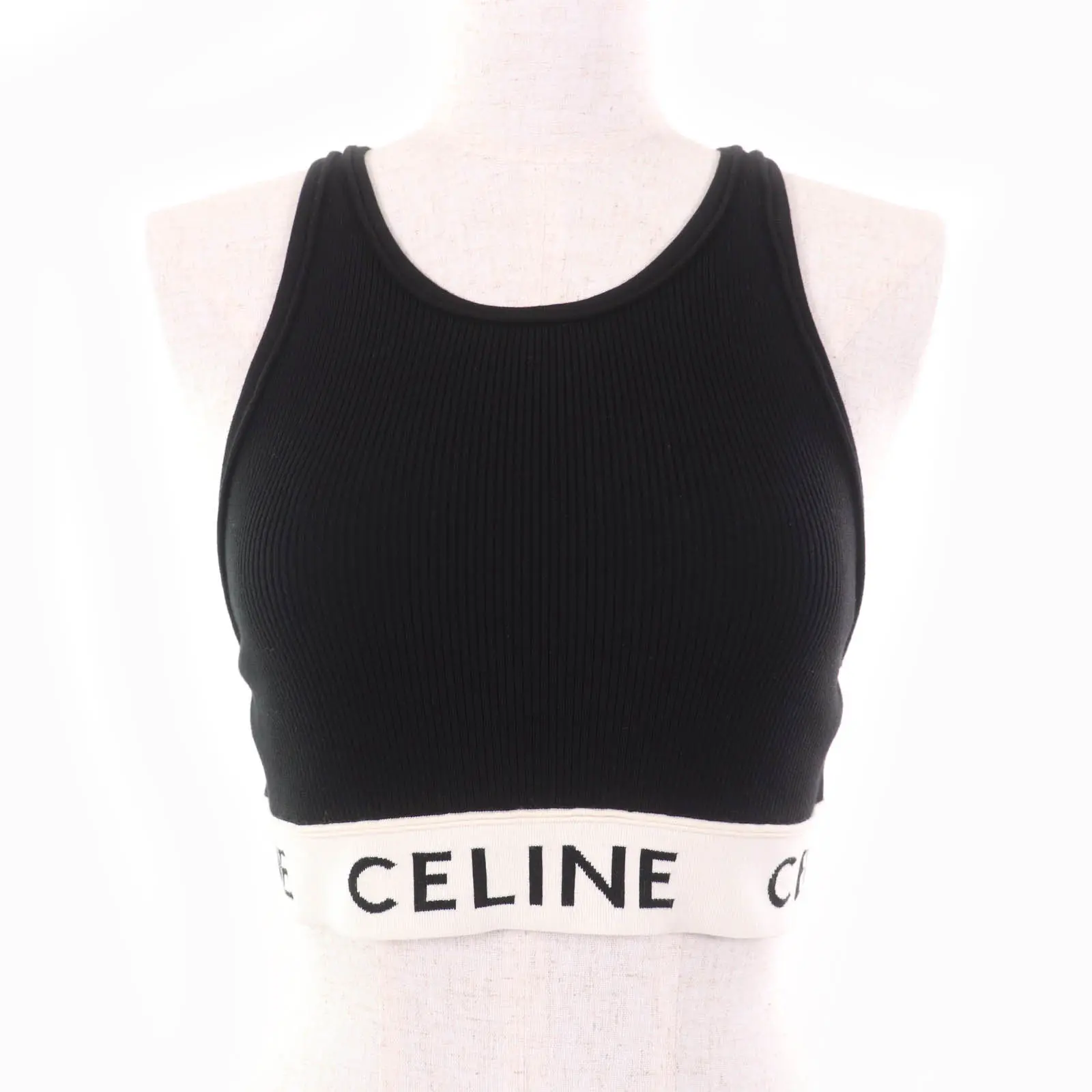 Pre-owned Celine Cotton Small Leather Goods Tank top Athlete Bra Tank Top
