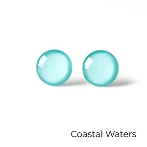 Color Dot Stud Earrings in Blue