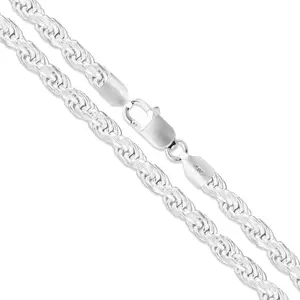 Rope - 5.1mm - Sterling Silver Rope Chain Bracelet - 9in