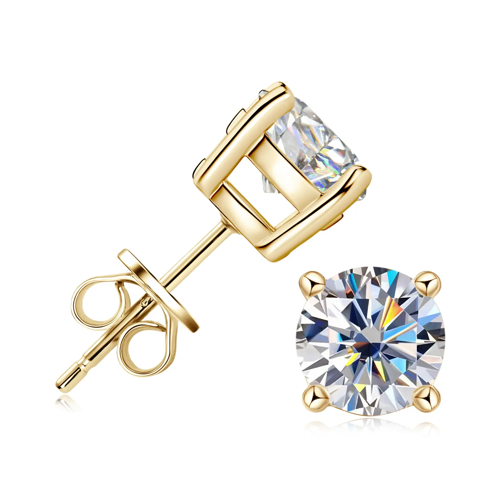 Four Claw Earnail [K Gold] 1 Carat