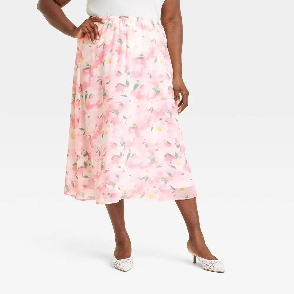 Women's Sheer Maxi A-Line Skirt - A