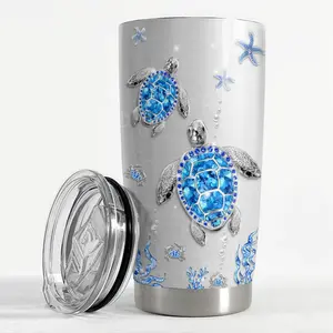 Turtles Gifts for Women Girls Sea Turtle Tumbler 20oz Jewelry Drawings Stainless Steel Insulated Tumblers Coffee Travel Mug Cup Gift for Birthday Christmas