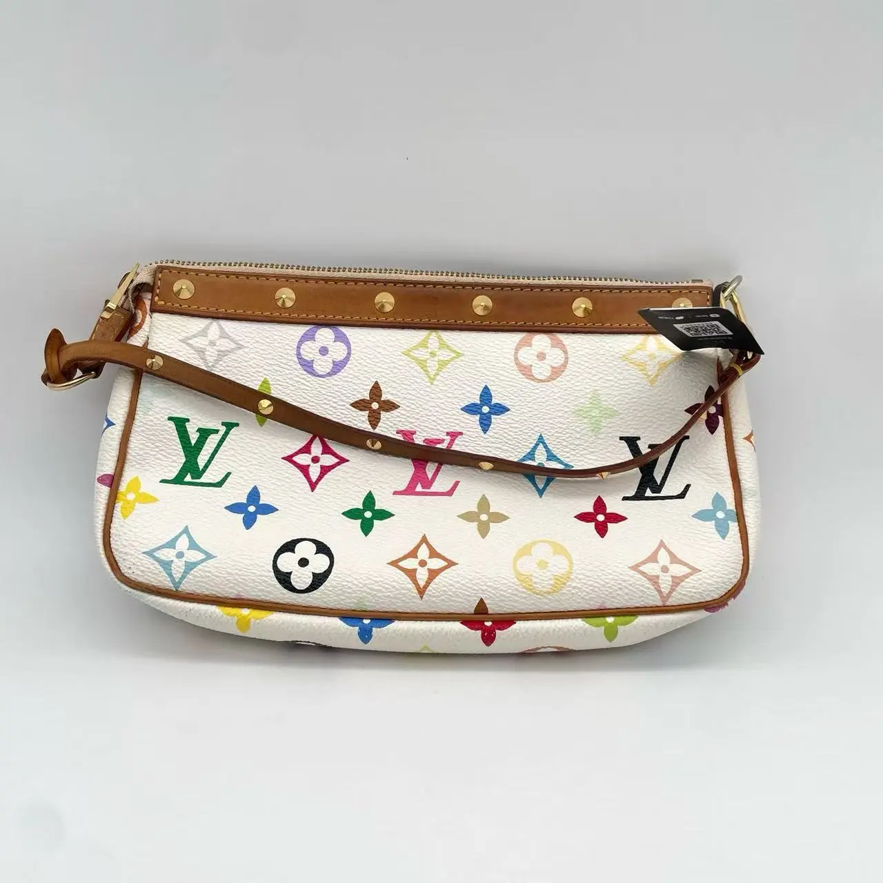 Pre-owned Louis Vuitton RL2Multicolore White Monogram Pochette Accessoires 24479160