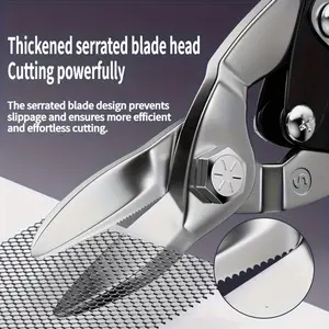 Aviation Tin Snips, Metal Cutting Aviation Scissors, Professional Sheet Metal Snips for Industrial & DIY Cutting