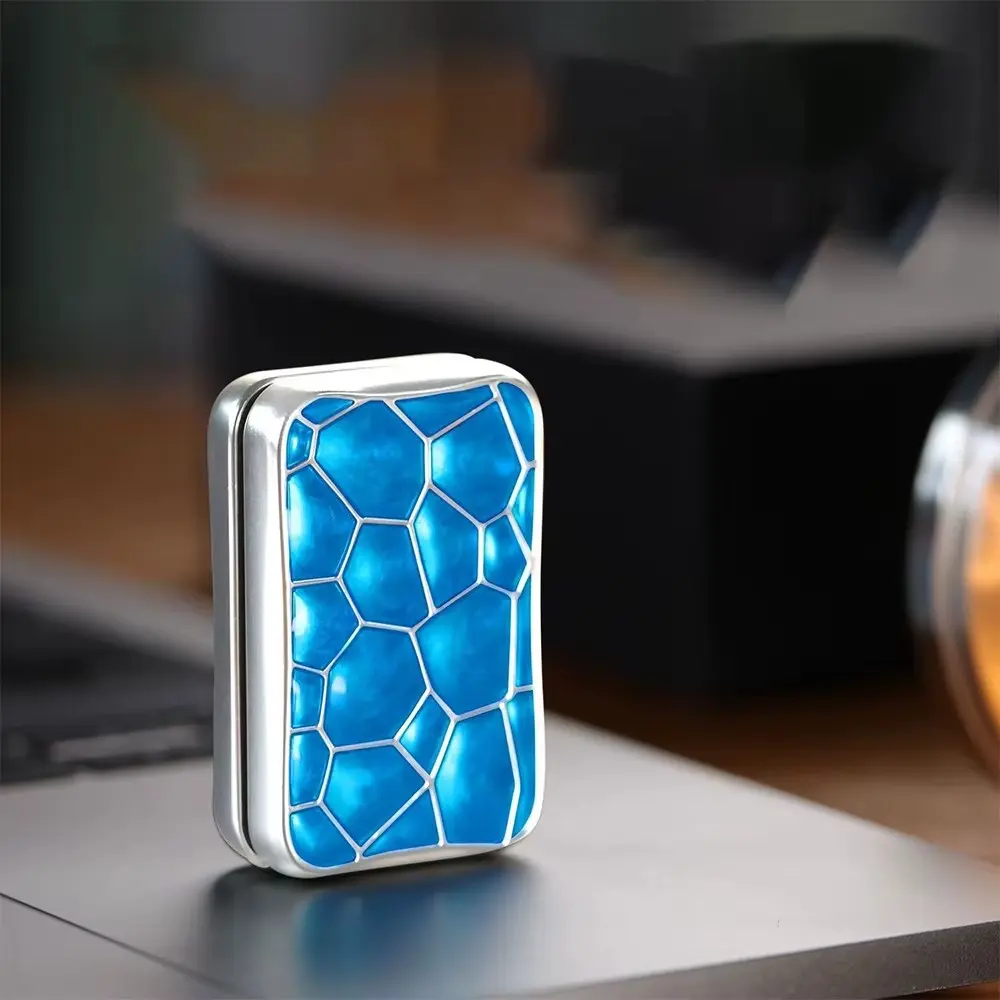 Edc Metallic Finger Spinner, Metal Water Cube Competition Flower Cut Infinite Position Mechanical Push Card, Stress Relief Toy, Office Relaxation Toy, Stress Relief Fidget, Stress Relief Fingertoy