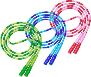 Adjustable Beaded Jump Rope, 9.2 ft Long, Durable Fitness Accessory for All Ages