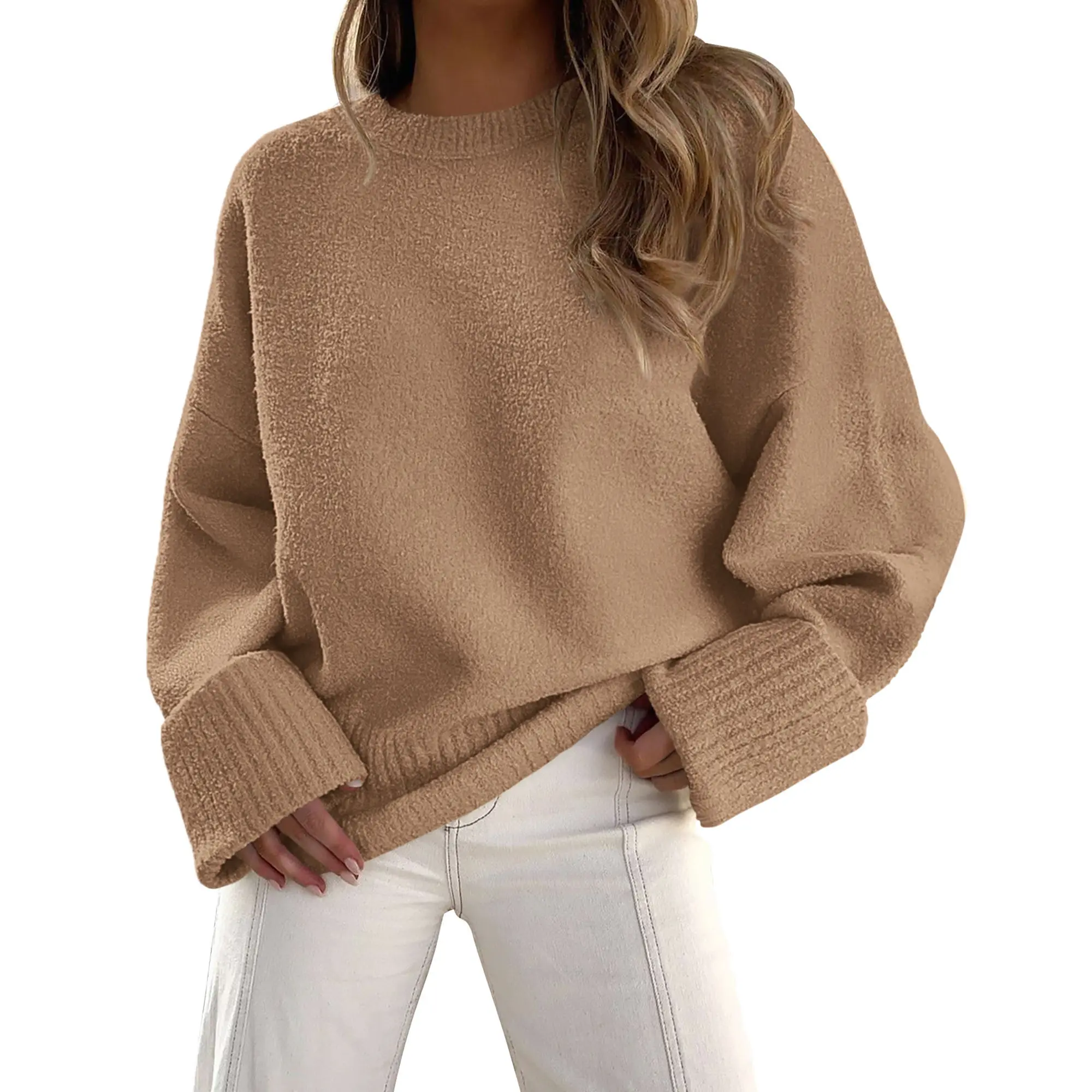 PrettyGarden Women Fall Oversized Sweaters Casual Crew Neck Pullover Long Sleeve Fuzzy Chunky Knit Tops Blouse Soft PrettyGarden Women Fall Oversized Sweaters Casual Crew Neck Pullover Long Sleeve Fuzzy Chunky Knit Tops Blouse Soft