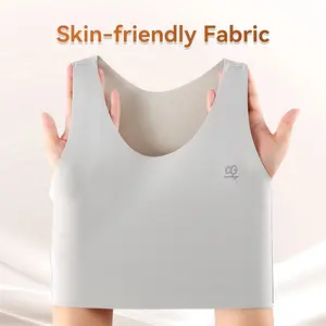 Ultra-Smooth Everyday Binder - Lightweight & Breathable for All-Day Comfort with No Visible Lines Nylon Red Skin-friendly Fabric Women's Sleeveless Top Spandex Womenswear