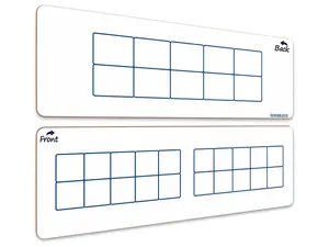 Ten Frame Double Sided 4"x12" White Board
