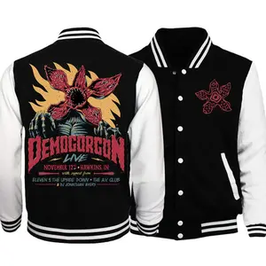 Ed munson Demogorgon Baseball Uniform Hoodie Jacket Man Baseball Jacket, Baseball Varsity Jacket, Sporty Streetwear Look, Everyday Casual Jacket