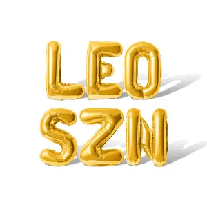 Letter Balloons - LEO SZN 16" Inch Alphabet Letters Foil Mylar Balloon Birthday Party Banner