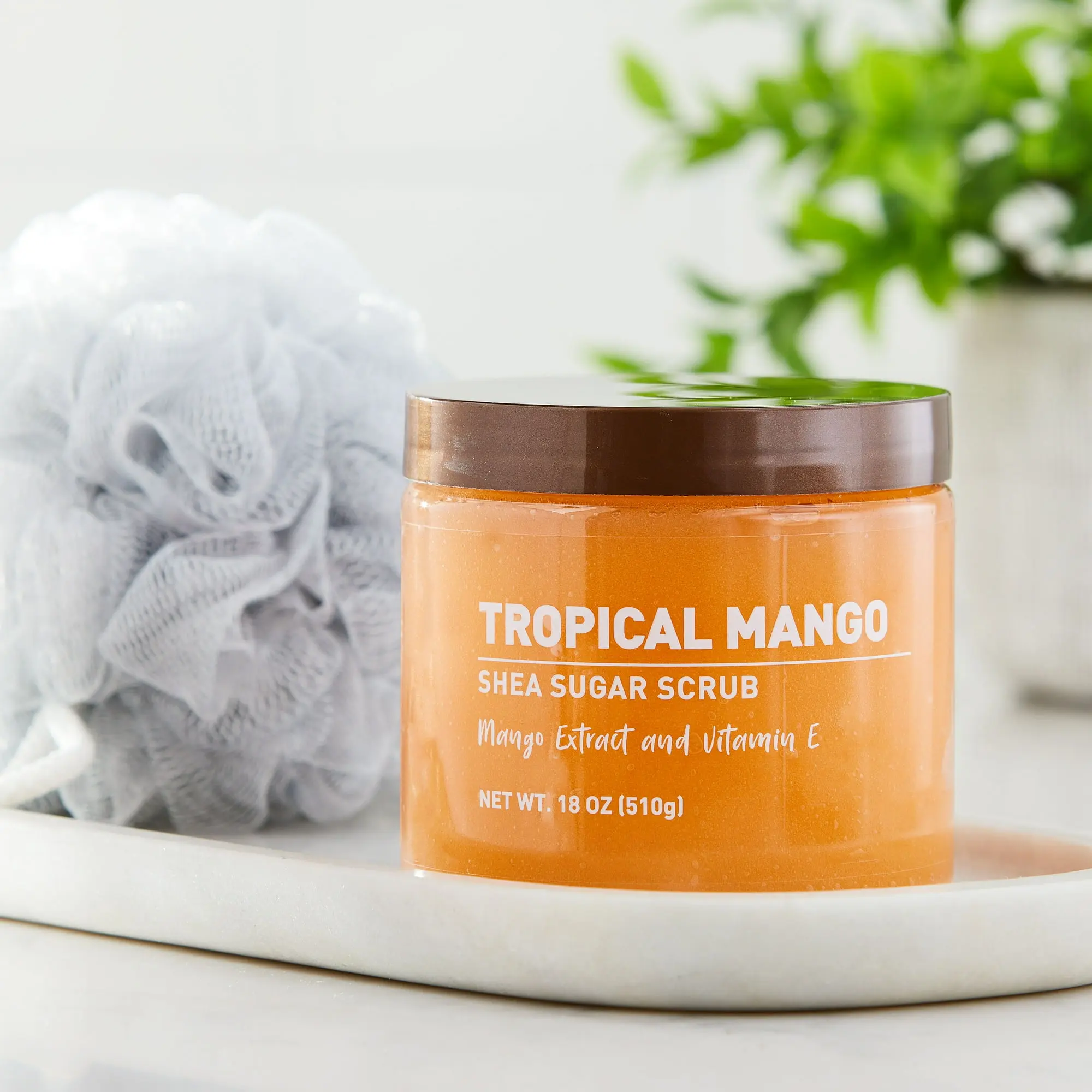 Equate Natural Shea Sugar Scrub 18oz - Exfoliates & Moisturizes with Shea Butter for Gentle Hydrating Body Care - 510g, Suitable for All Skin Types