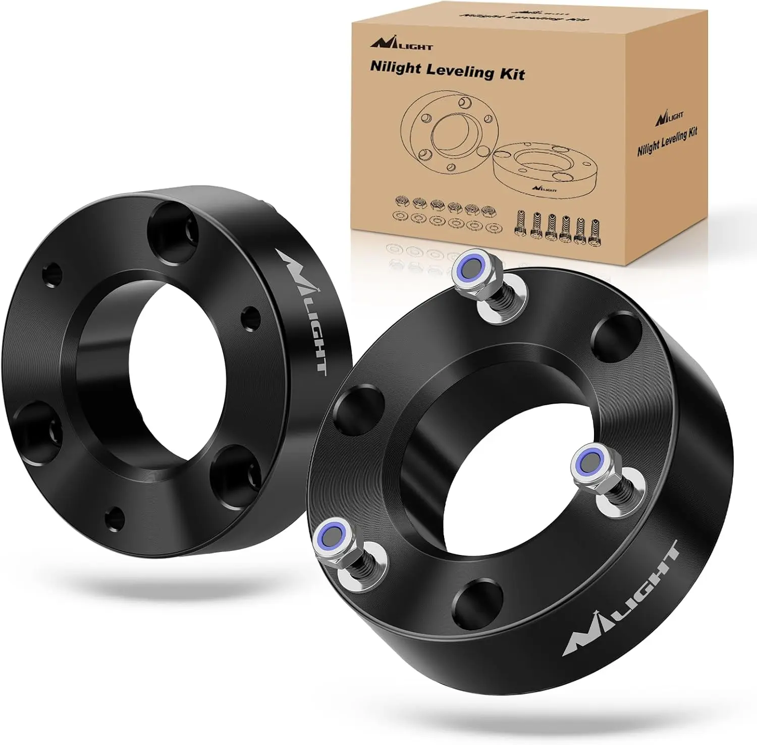 Nilight 2.5" Front Leveling Lift Kit - Rustproof Aluminum Alloy Quick-Install Automotive Accessories for Chevy Silverado 1500/GMC Sierra 1500 2007-2023 Lightweight Durable Truck Parts, Durability