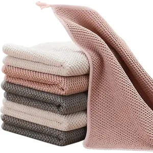 Dish Cloths for Washing Dishes, 6 Pack Kitchen Dish Towels, Super Absorbent Microfiber Cleaning Cloth, Barista Micofiber Cloths for Espresso Machine,12x12 Inches