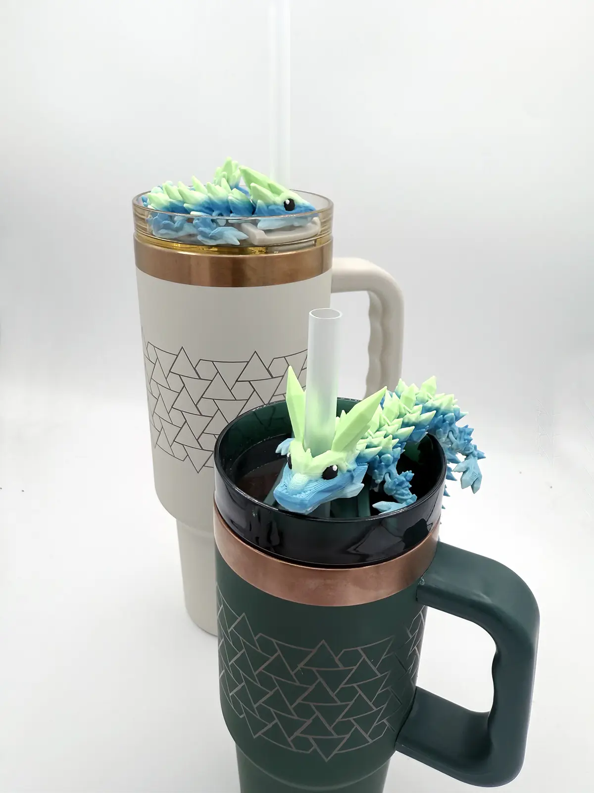 3d Printed Crystal Dragon 10mm Travel Mug/ Tumbler Straw Topper Cinderwing Authorized Seller