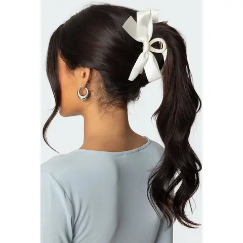 Satin Effect Bow Hair Clip