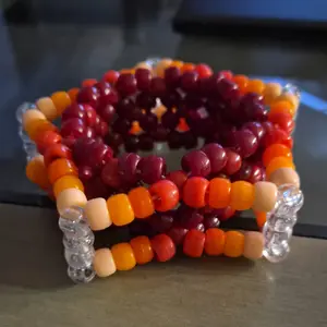 Fire Ombre Star Kandi Cuff