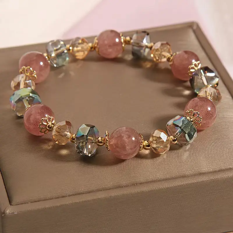 Lucky Charm Bracelet - Vibrant Synthetic Crystal Energy Bracelet for Wealth, Success, Good Fortune - Adjustable Women's Gift-Ready Charm Jewelry, Charm Bracelets
