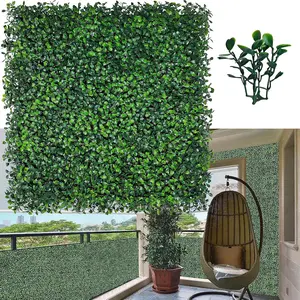 Artificial Grass Wall Backdrop Panels,20X20 in 12P UV-Anti Greenery Boxwood Panels for Indoor Outdoor Green Wall Decor & Ivy Fence Covering Privacy