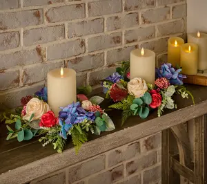 Set of 2 Rose, Ranunculus and Hydrangea Rings by Valerie