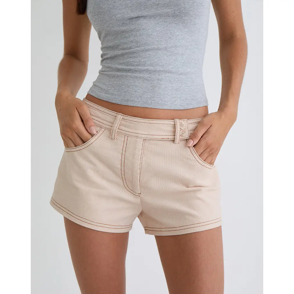 Jirlen Hotpants in Cord Ivory