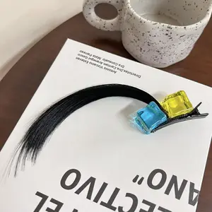 Funny Silly Hair Clip Female Anime Cosplay Wig Small Braid Side Bangs Duckbill Clip Cute Hair Accessories