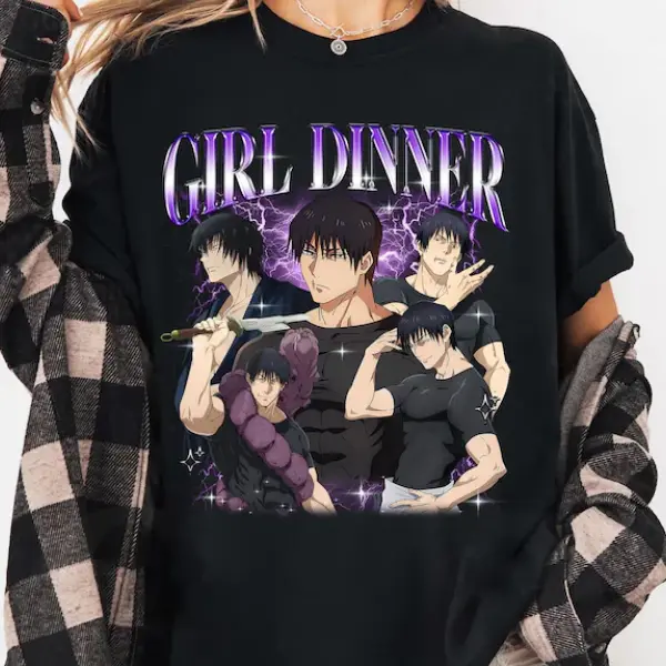 Toji Fushiguro Y2K Anime T-Shirt, Vintage Manga Graphic Tee, JJK Fan Shirt, Streetwear Anime Tee, Girl Dinner Aesthetic, Unisex