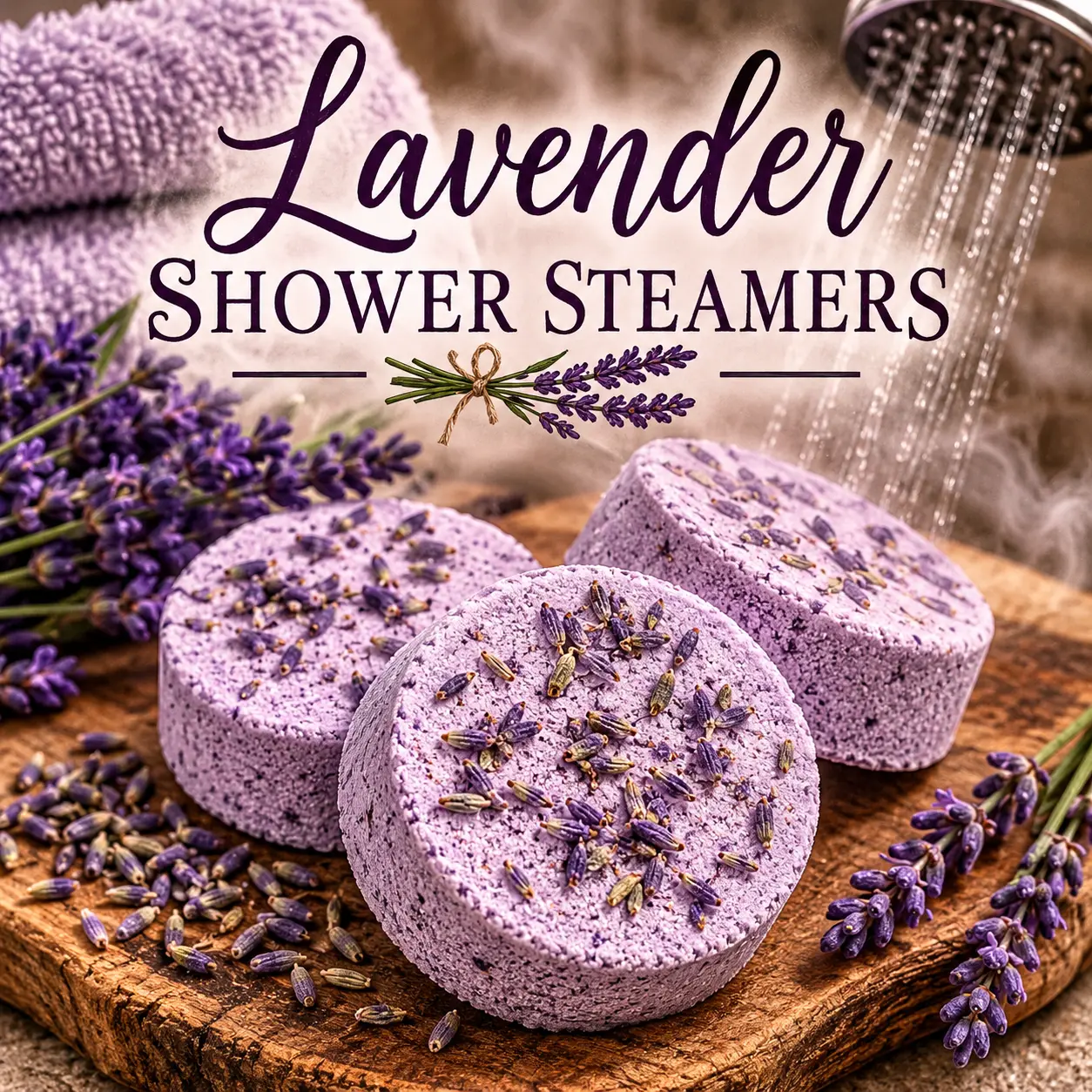 Lavender Floral Aromatherapy Shower Steamers - Soothing Bath Additive for Body Care, Daily Relaxation