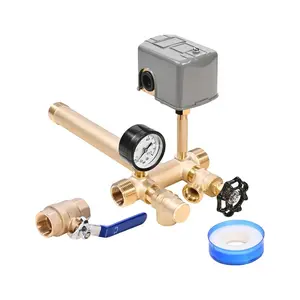 VEVOR 1x 11 Well Pressure Tank Tee Kit, with 40/60PSI Switch, 7-Pieces Pure Brass Pressure Tank Installation Kit for Water Well, Fit Most Tanks with Diameters up to 16 InchesVEVOR Super Brand Day