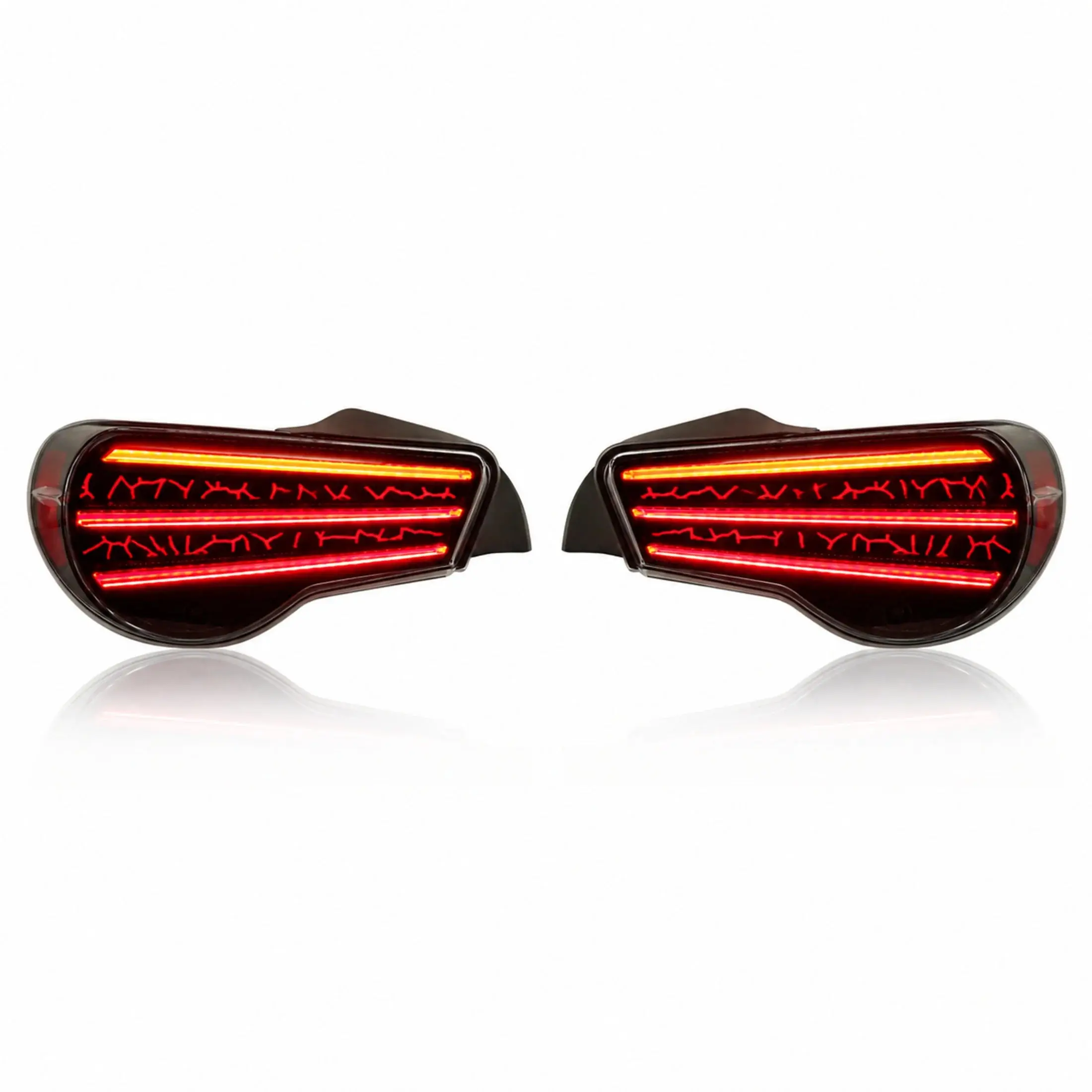 Modern 12V Input Sequential LED Tail Lights Assembly for 2012-2020 Toyota GT86/Subaru BRZ/Scion FR-S, UV Polycarb. Construction, Enhanced Night Driving Visibility, Gt86/Brz/Fr-S