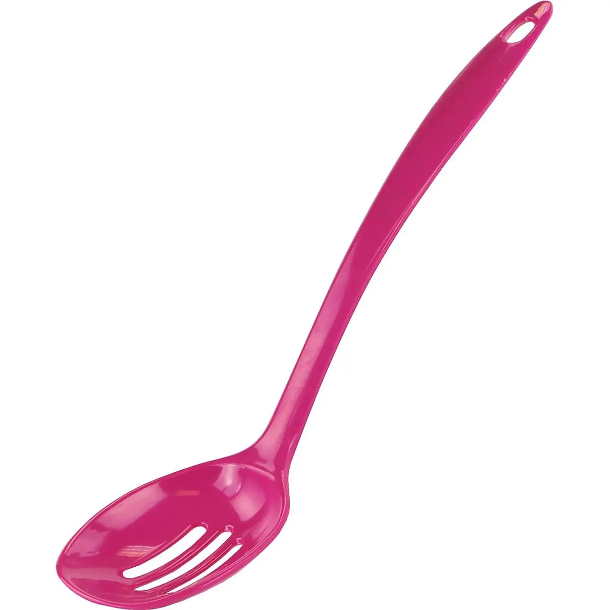 Reston Lloyd 1-Piece Melamine Slotted Spoon - Magenta, Long Handle Durable Home Kitchen Utensil for Tableware Use, One-Piece