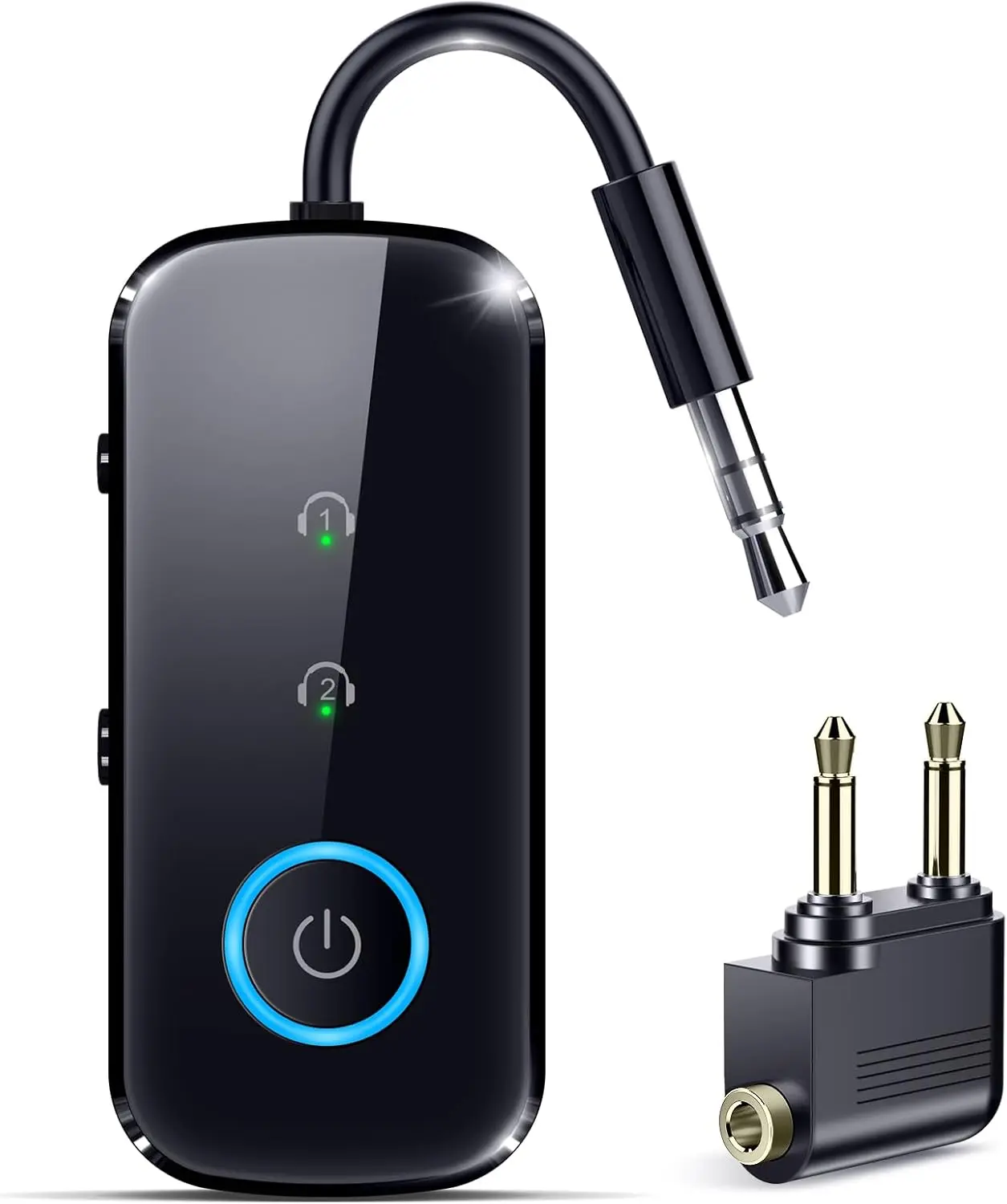 Ultra Pro Bluetooth Transmitter Receiver, Wireless Adapter for Airplane/TV| Bluetooth 5.4 & aptX LL| 2-in-1 for TV/Flight/Gym| Works with 2 AirPods/Headphones| Wireless Receiver for Car/Home Stereo