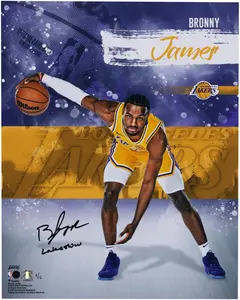 Bronny James Los Angeles Lakers Autographed 16" x 20" Stylized Photograph with "Lakeshow" Inscription - Limited Edition of 12 - Fanatics Authentic Certified