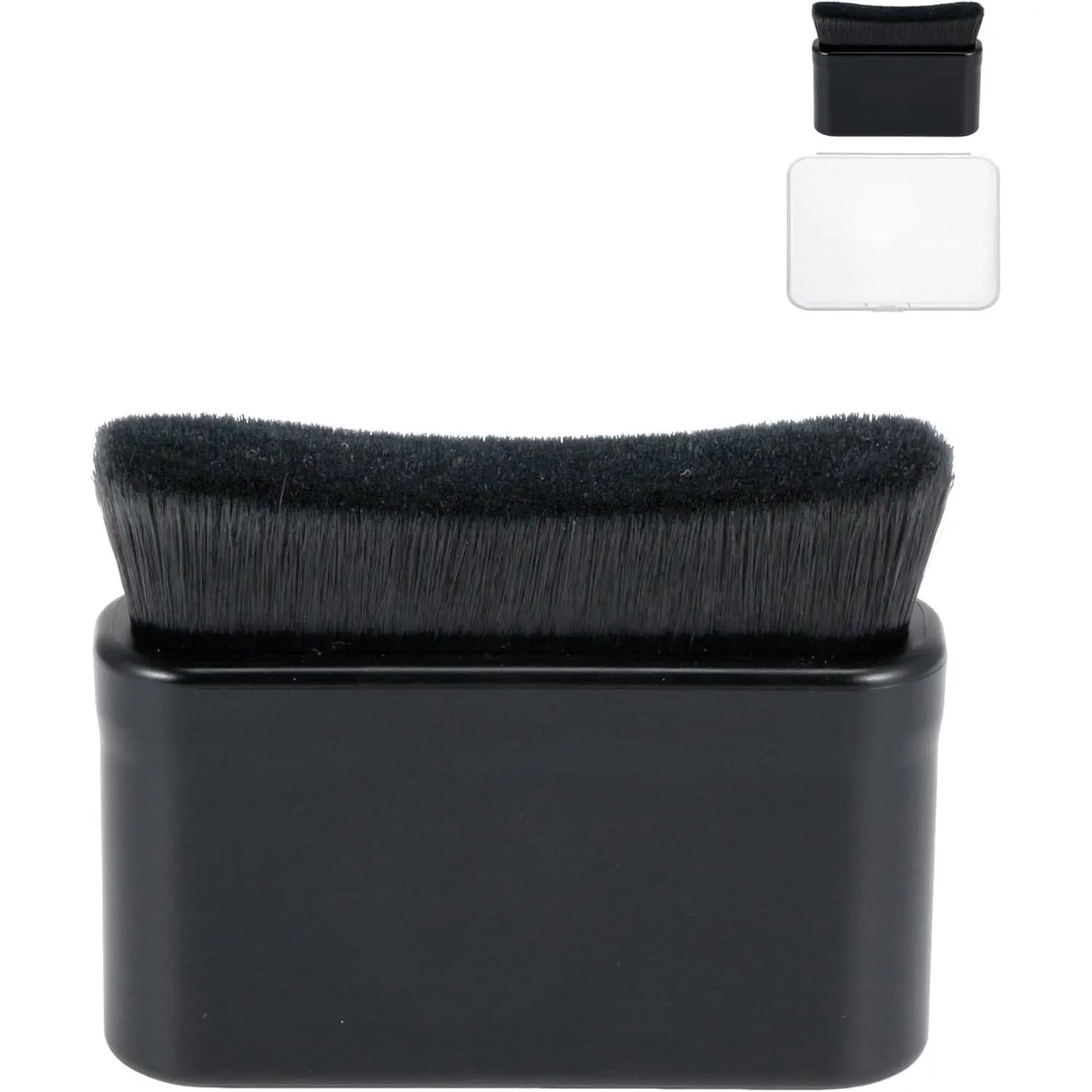 Tire Shine Applicator Brush -Larger Automotive Tire Dressing Applicator with Curved Brush ,Vegan Tire Shine Brush with Protective Box for Auto Detailing Cleaning Service (Black)