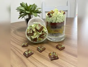 Dubai Chocolate Luxury Candle. Large 13 oz. Soy Candle/Chocolate/Pistachio. Strongly Scented Candle/Dessert Candle