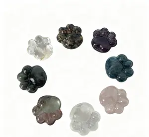 Cats&Bears Paw Carvings for Nature Crystal Made Decoration Assorted Colors Decorative Pieces 3cm Natural Look Versatile Home Garden Decor