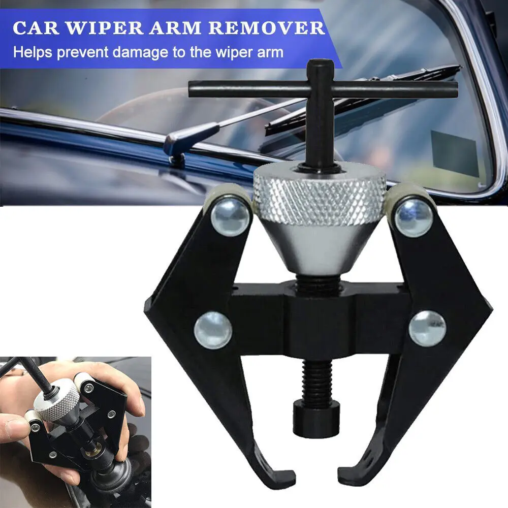 Metal 42mm Universal Car Repair Tool Set - Heavy Duty Construction, 1x Windshield Wiper Arm Puller with Locking Grip, Battery Terminal Bearing Remover, Easy Pulling, Pulls Firmly, 6-28mm Wiper Arm Opening, Prevents Damage, Simple to Use
