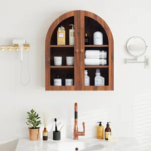 Giratree Bathroom Wall Cabinet, Wooden Organizers and Storage with Acrylic Door and Adjustable Shelf, Over The Toilet Storage Medicine Cabinets Wall Mounted for Bathroom