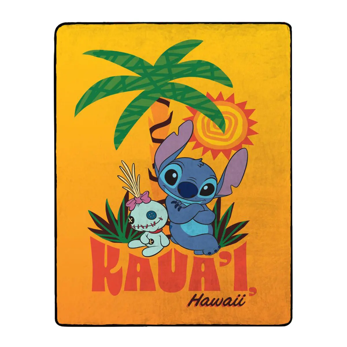 Disney Stitch Kaua'i Hawaii Reversible Silk Touch Throw Blanket (50"x70") - Soft Lightweight, Sleeping, Cozy Sofa Option for Room Decor, Soft Lightweight Blanket