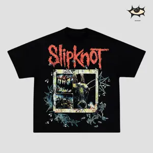 Slipknot Mate Feed Kill Repeat Retro Unisex Graphic Tee – Slipknot Band 100% Heavyweight Cotton, 90s Records Rock Groove Metal Cotton Tee, Groove Metal Rock Band Washed Shirt, Oversized Vintage Tee, Heavy Metal Merch, Gift for Rock Fans