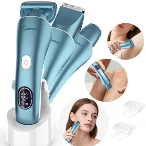 3-In-1 Body Hair Trimmer for Legs, Arms, Bikini Area, Portable Facial Hair Trimmer,Women's Electric Shaver Wet/dry Use Bikini Trimmer, Rechargeable Hair Removal Tools, Perfect Gift